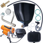 Rosfix r�servoir peinture 6l pour pulv�risateur airless ? plastique r�sistant noir couvercle, filtre, ...