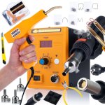 Rosfix station de soudage hot - air rosfix 858d + agrafeuse pour plastique dans une valise + 200 agrafes ...