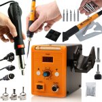 Rosfix station de soudage hot - air rosfix 858d + ensemble 8 en 1 fer  souder prcis avec potentiomtre ...