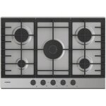 Rosieres - plaque gaz rhg75wc5x, largeur 75 cm, 5 foyers, thermocouple