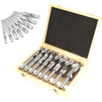 Rosvola - lot de 8 forets hlicodaux hss en acier tremp - jeu de 8 forets hlicodaux  mtal hss - ...