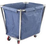Chariot  linge commercial avec roulettes, 350 l, grand panier  linge avec doublure en toile impermable ...