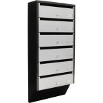 Rottner - boite aux lettre collectives depot 6 silver / black avec 2 cl�s