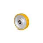Guitel hervieu - roue de chariot pleine � 75mm, l. 25mm, � al�sage 12mm, roulement � rouleaux, 160kg ...