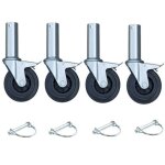 Roues d?�chafaudage - meso - caoutchouc - lot de 4 - 125mm - 120kg