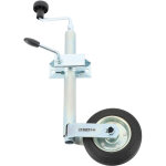 Roue jockey - tube acier 35mm - jante m�tal - bride de fixation acier diam. 35mm - compatible tous types ...