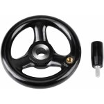 Roue � main - poign�e de volant rond noir � 3 rayons roue � main en plastique avec poign�e tournante ...
