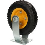 Roue pneumatique 20 x 25 cm sur jante en acier pour chariot de roulement. - kotarbau