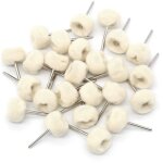 Roue de polissage en coton beige pour dremel outils rotatifs pour �liminer la rouille et la salet� sur ...