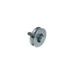 Roue de portail  gorge ronde 1 roulement  billes art. 400 -  mm. 60x17 - capacit kg. 100