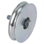 Roue de portail � fixer, gorge ronde 400 combi