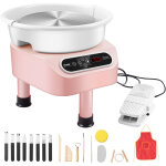 Roue de poterie 250 mm, tour de potier electrique 350 w, avec pedale ecran tactile lcd, mini roue de ...