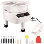 Roue de poterie 250 mm, tour de potier electrique 350 w, avec pedale ecran tactile lcd, mini roue de ...
