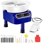 Roue de poterie 280 mm, tour de potier electrique 450 w, avec pedale ecran tactile lcd, mini roue de ...
