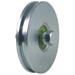 Roue avec une roulement � billes � rainure carr�e de 120 mm roue a gorge pour portail