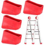 Rouge, 4 pi�ces couvre pieds d'�chelle, pieds d'�chelle en caoutchouc, pour escaliers rev�tements en ...