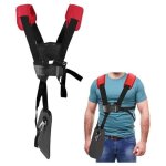 (rouge)bandouli�re tondeuse - tondeuse � harnais double epaule avec ceinture de nylon durable adjuestable ...