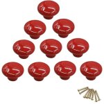 Rouge poign�es et boutons de tiroir ceramique poign�e de meuble porte bouton pour la chambre des enfants ...