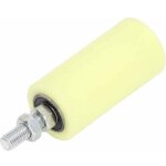 Rouleau de guidage universel en nylon dur 100 mm pour portail coulissant - support et poteau de guidage ...