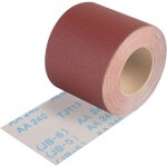 Rouleau de papier abrasif grain 240, 93 mm x 10 m papier de verre en toile �meri � base de tissu, pon�age ...