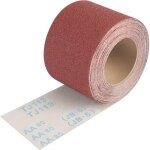 Rouleau de papier abrasif grain 80, 93 mm x 10 m papier de verre en toile �meri � base de tissu, pon�age ...