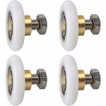Rouleau de porte de douche, rouleau roulette roue pour porte de douche roulettes coulissantes porte roue ...