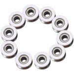 Roulement � billes de rail poulie de guide de v - cannelure en acier miniature v624zz double bouclier ...