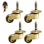 Roulettes 4x roulettes pivotantes, roulettes pour meubles en laiton, roulettes de transport, roulettes ...
