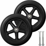 Roulette avant de 8 pouces, 2pcs roues de remplacement pour fauteuil roulan, pneu solide antidrapant, ...