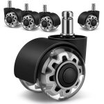 Roulettes chaise de bureau 5pcs - 11x22 mm 360�rotation petites roues pivotantes sans rayures roulement ...