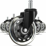 Roulettes chaise de bureau 5pcs, roues pivotantes 11x22 mm, roulement silencieux � 360�, r�sistante � ...