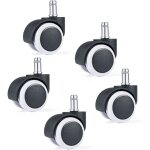 Jalleria - roulette pour chaise de bureau lot 5 roulettes pour fauteuil roue de rechange 11 / 50 mm pied ...