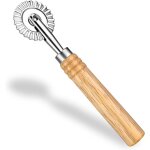 Roulette de coupe de p�tes et raviolis avec rouleau, roulette � pizza en alliage de zinc pour fabrication ...
