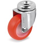2gt roues et roulettes - roulette à oeil inox pivotante diamètre 60 mm roue polyuréthane rouge - 70 kg ... 2gt roues et roulettes - roulette à oeil inox pivotante diamètre 60 mm roue polyuréthane rouge - 70 kg ...