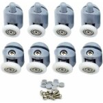 Roulettes pour parois de douche - lot de 8 roulettes pour portes de douche coulissantes, diam�tre 25 ...