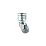 Tente - roulette pivotante fixation par cornière d'angle bandage polyamide pour charges légères, diamètre ... Tente - roulette pivotante fixation par cornière d'angle bandage polyamide pour charges légères, diamètre ...