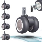 Litzee - roulettes pivotantes replacement pour chaise de bureau pivotantes sols durs pour sige de bureau ...