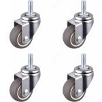 Roulette pivotante robuste en caoutchouc  tige filete roulettes chaise replacement roulette mini roulettes ...