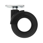 Cime - roulette pivotante rotola noir, 47x47 mm, d. 65 x h. 80 mm, entraxe 35x35mm
