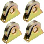 Roulette portail coulissant 76mm, roues en acier avec rainure en v, quincaillerie de portails, pour porte ...