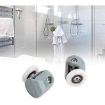 Roulettes de porte de cabine de douche 4 pi�ces en plastique roulement � billes en verre pour rouleaux ...