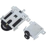 Roulettes pour porte coulissante silencieuses avec syst�me anti - d�raillement grandes roues de guidage ...