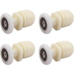 Roulettes porte de douche, 4 pi�ces roulette porte coulissante douche en laiton, pour rouleau pour remplacemen ...