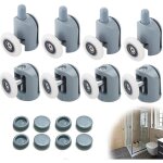 Roulettes de porte de douche coulissante, 8 roulettes de porte de douche, roulettes de porte de douche ...
