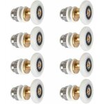Roulettes pour portes de douche : ensemble de 8 roulettes de rechange de 25 mm pour portes de douche ...