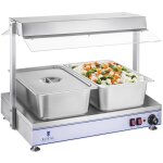 Royal catering - assiette de maintien chaude avec 2 lampes halognes - 1 100 w
