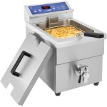Royal catering - friteuse a induction acier inox electrique 3500 w 10 l huile 60 - 190� minuterie