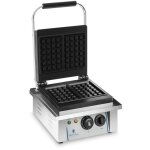 Royal catering - gaufrier �lectrique professionnel antiadh�sif 2000w minuteur inox fonte �maill�e