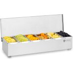 Royal catering ? pr�sentoir � r�cipients inox 450 ml ? 6 conteneurs pour cuisine professionnelle ? couvercle ...