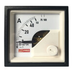 Rs pro - amp�rem�tre analogique de panneau v c. a. echelle 10 (input) a, 100 (scle) a, 50 / 5 (ct) a, ...